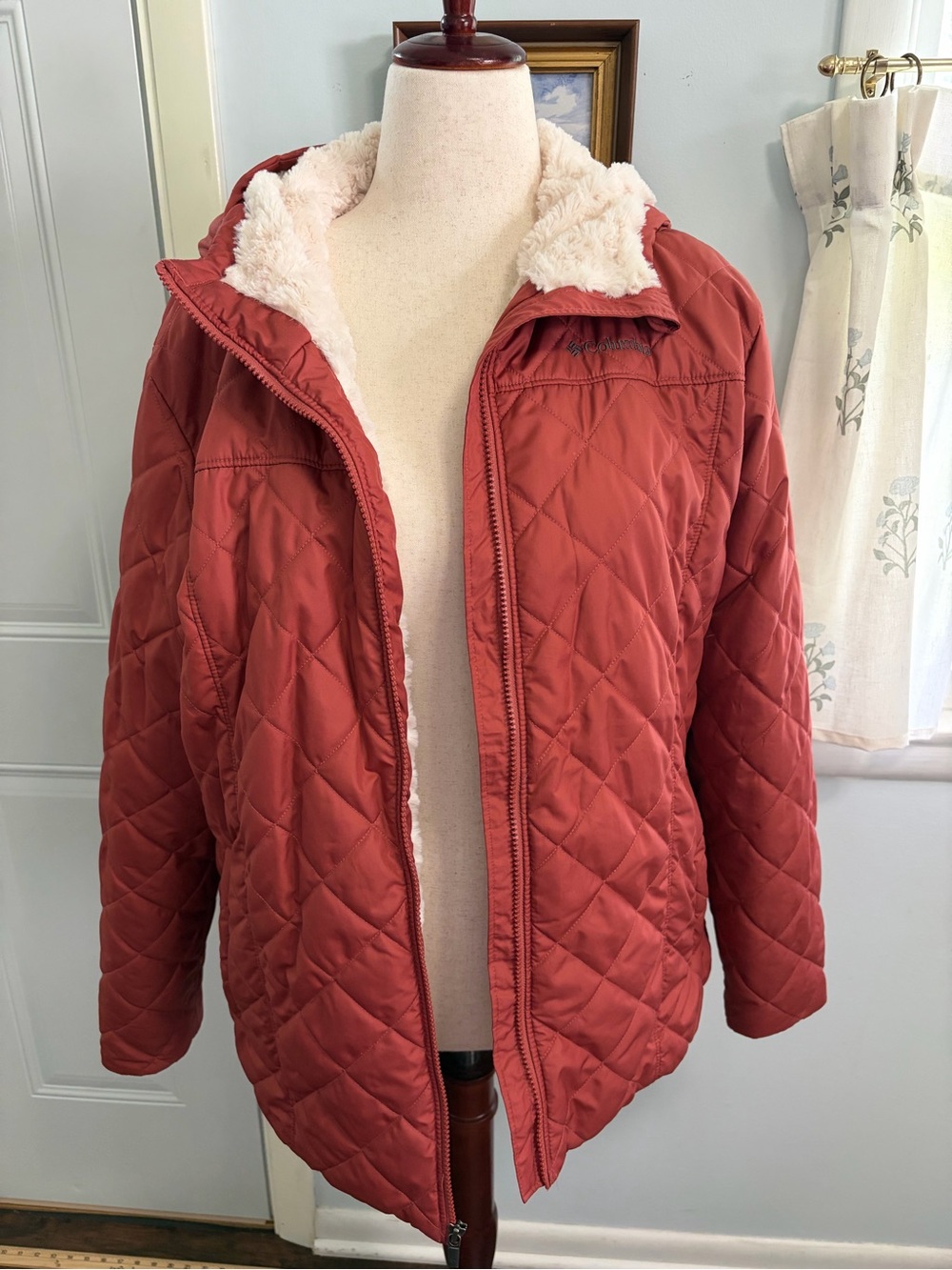 Columbia Quilted Copper Crest Fleece Lined Hooded Jacket - Picture 14 of 14